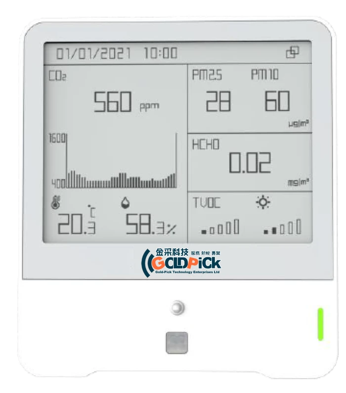 MT419 9-in-1 air quality monitor, front view