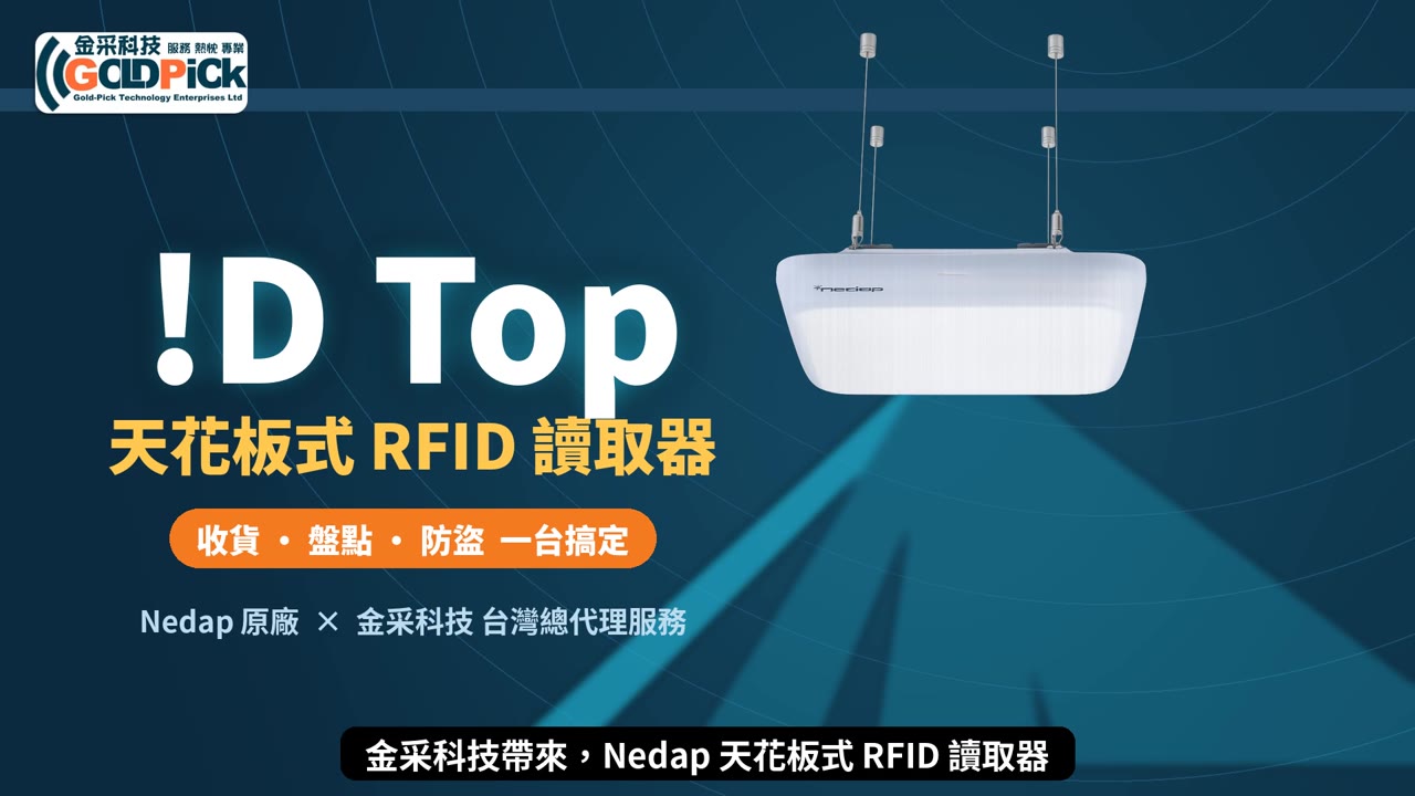 Nedap !D Top 天花板式 RFID 讀取器｜收貨・盤點・防盜 一台搞定